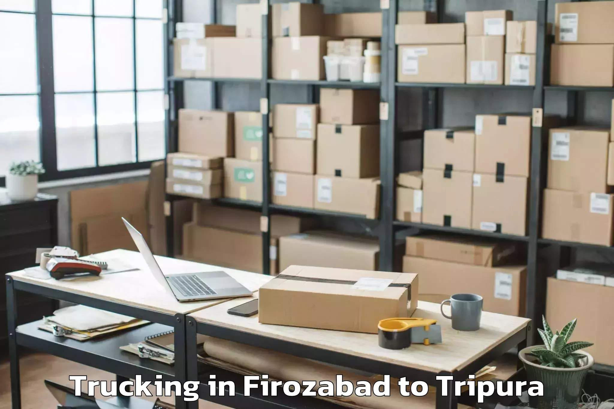 Book Firozabad to Gournagar Trucking